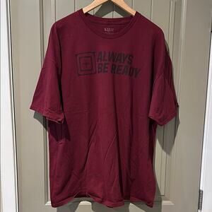 5.11 Tactical Men's Burgundy T-Shirt 2xl
